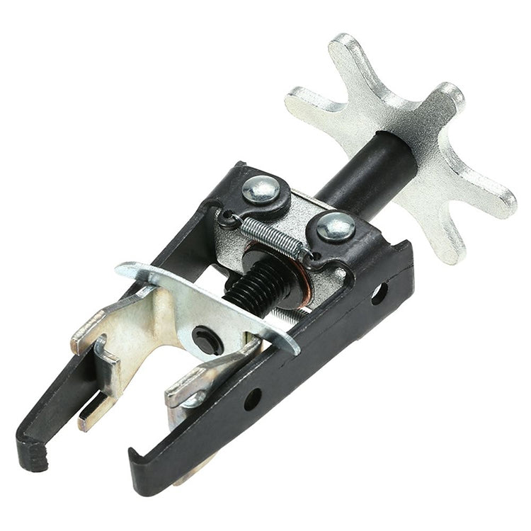 Overhead valve spring compressor tool with spring screw and star-shaped silver guide