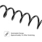 Black coiled steel cable lock with spring coil and metal end loops