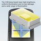 Black solar street light LED panel with bright yellow-white COB bulb array