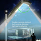 Black solar street light with wide-angle induction sensor and LED light bar