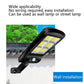 Black solar street light wall-mounted installation with LED lamp head