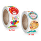Happy birthday sticker labels roll set with A-184 cupcake and A-185 donut designs