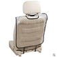 Car seat back cover protector, beige seatback protector with black trim outline