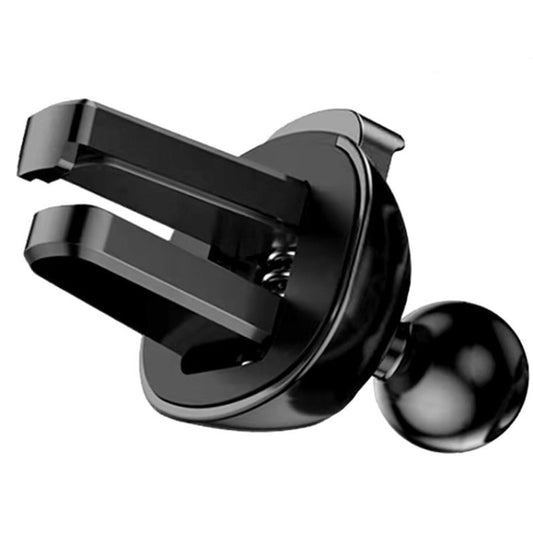 Car air outlet clip, round non-slip vent mount in black with ball knob