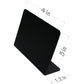 Black tabletop acrylic board with rounded corners, shown with 4 in x 4 in size