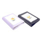 Transparent thank you sticker sheet seals in lavender and black holders
