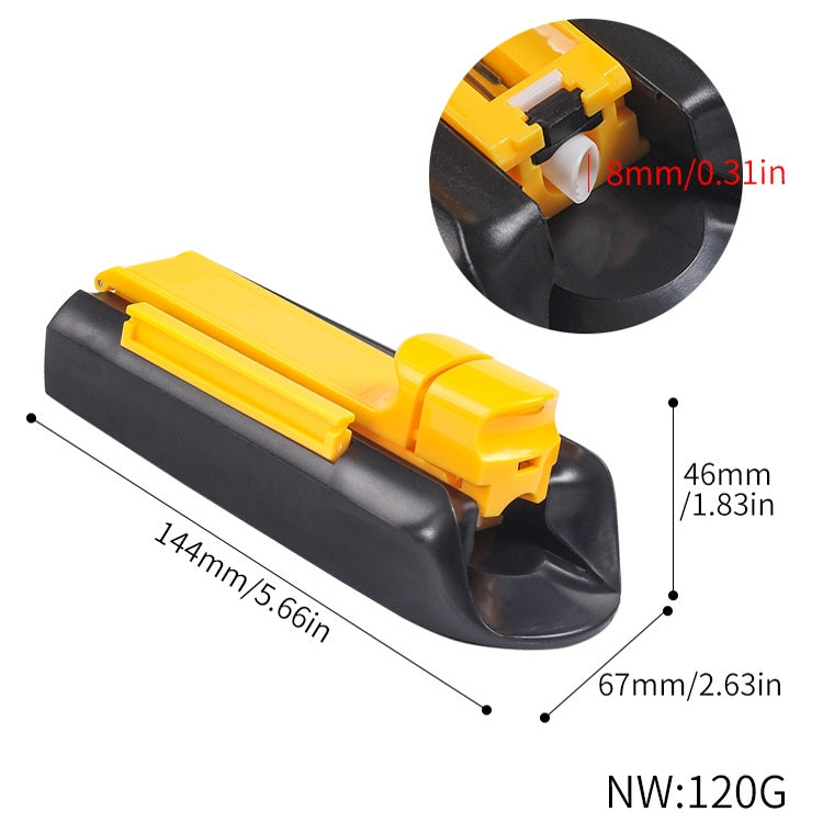 Manual cigarette making machine with yellow top and orange insert on black base