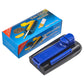 Manual cigarette making machine with blue body and yellow parts, shown with retail box