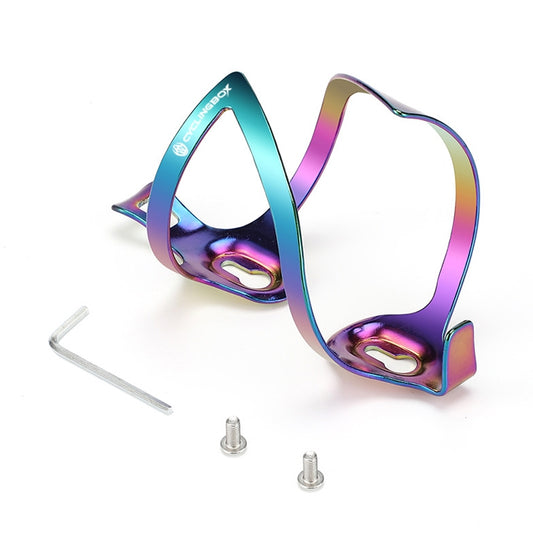 Rainbow aluminum bottle cage with mounting screws and installation pin