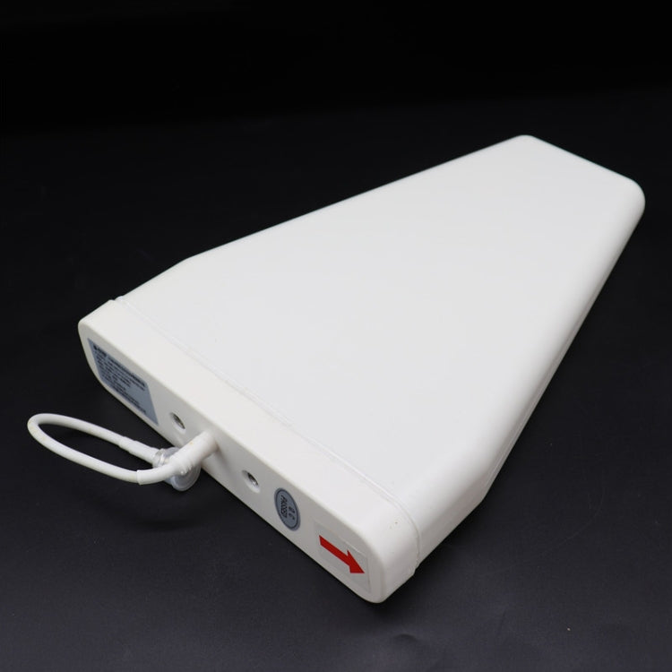 White signal booster power module with side ports and small status label