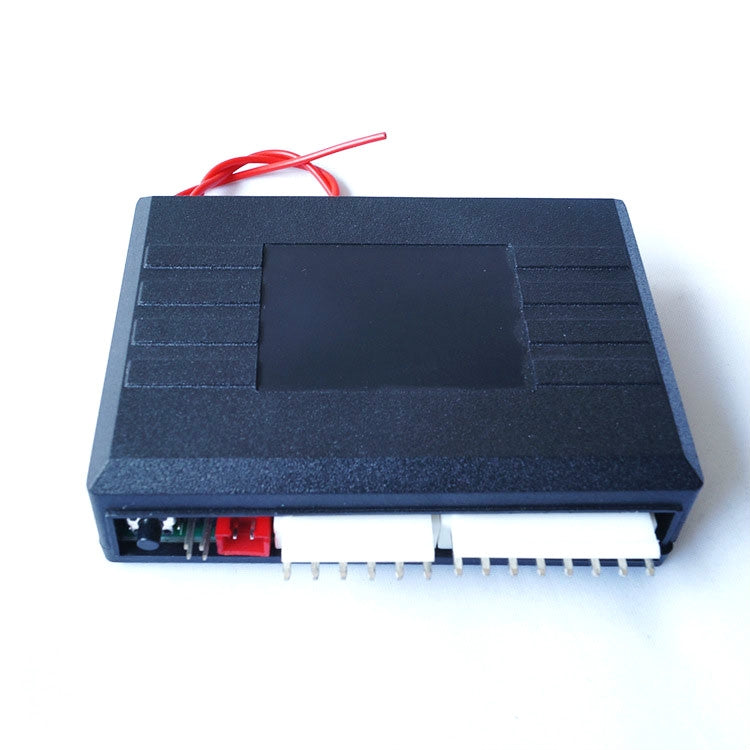 Car central locking control module in blue housing with connector pins
