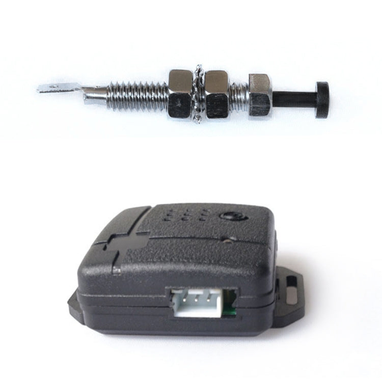 Car alarm sensor switch with metal probe and black control housing