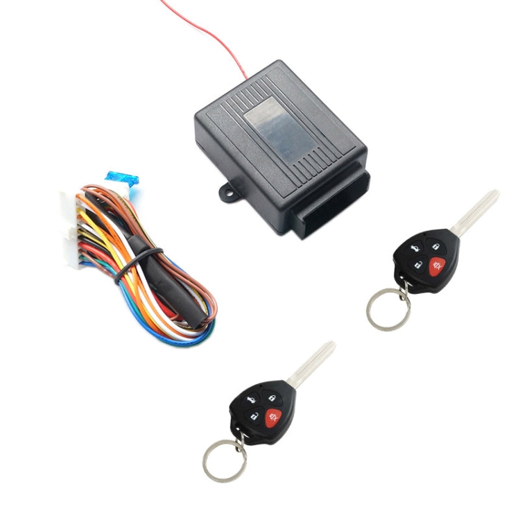 Keyless entry central lock remote control with two key fobs and wiring harness