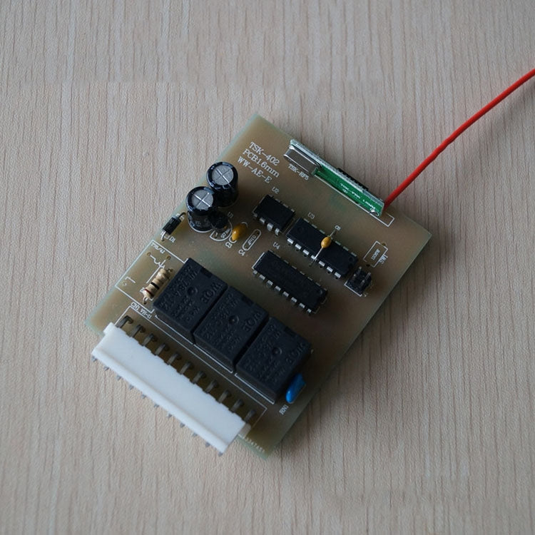 Electronic control board module with circuit components and red wire