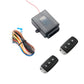 Car keyless entry central lock controller with two black key fobs and wiring cable