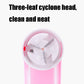 USB depilator with three-leaf cyclone head inside clear shaving chamber