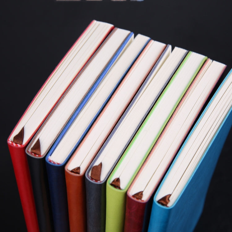 Set of A5 PU notebooks with colored covers and stitched spine edges