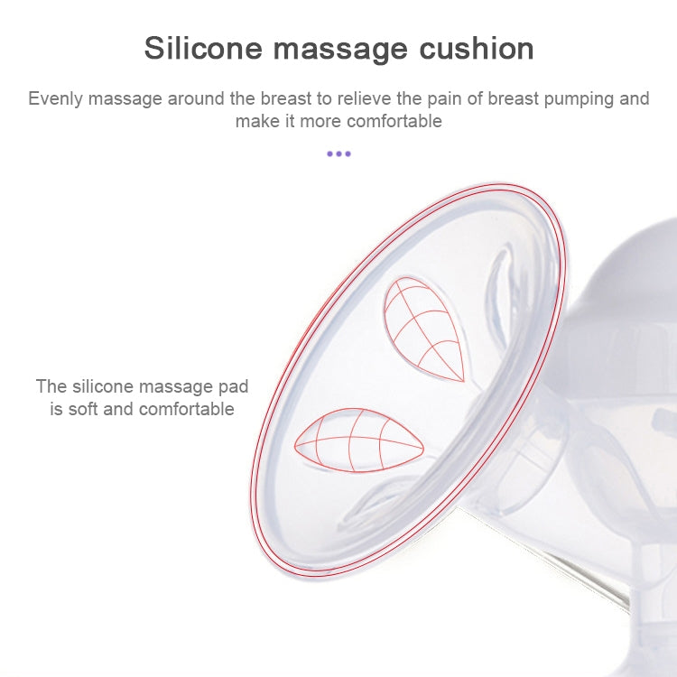 Silicone massage cushion for manual breast pump with red outline pattern