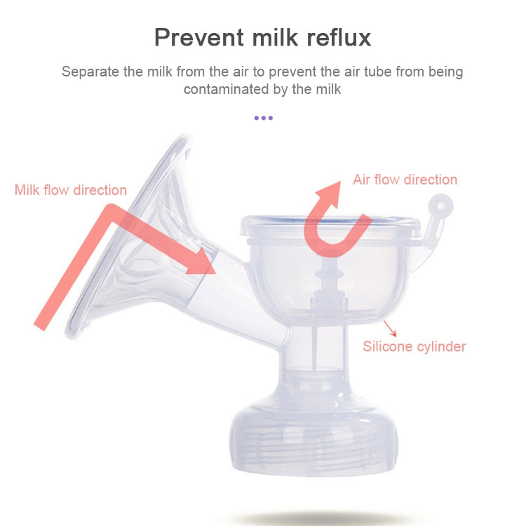 Manual breast pump with separate airflow path system and translucent parts