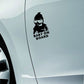 Reflective “BABY ON BOARD” decal on car door panel with baby-sunglasses icon