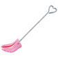 Pink adjustable boot shoe expander with metal rod and heart-shaped hook