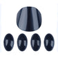 Dark boot support pads set of four, oval-shaped with glossy finish