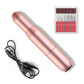 Rose gold portable electric nail polisher pen with cable and sanding head kit