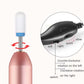 Rose gold nail polisher with white grinding bit and left/right rotation switch