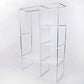 Clear modular storage wardrobe with square frame shelves