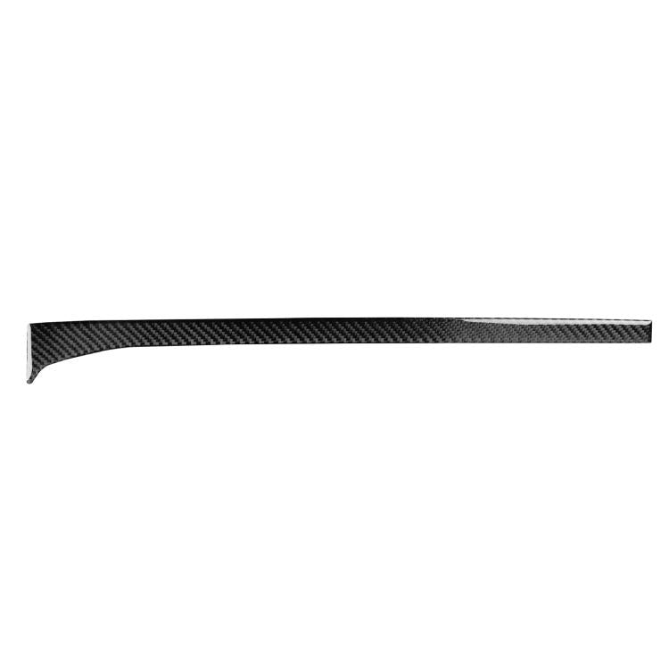 Dashboard panel sticker strip with black carbon-fiber texture and curved edge