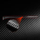 Carbon-fiber dashboard panel sticker strip with red accent line and circular detail