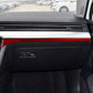 Dashboard panel sticker with red carbon-fiber accent strip under the air vent