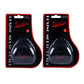 Single-sided taekwondo mouthguards, black/red blister pack with sizes S and L