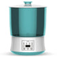 Automatic bean sprout machine with teal-tinted tank and white control base