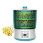 Automatic bean sprout machine showing teal tank with sprouts inside and front control panel