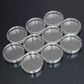 Sterile polystyrene Petri dishes, clear plastic lids, mixed-size pack of 10