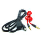 AUX audio cable with 6-pin BMW connector and two 3.5mm audio plugs