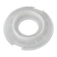 Plastic vacuum filter housing base with circular ring opening and mounting tabs