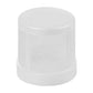 Translucent vacuum filter cartridge housing with sealed top and circular rim