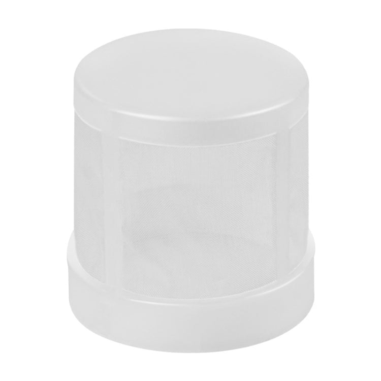 Translucent vacuum filter cartridge housing with sealed top and circular rim