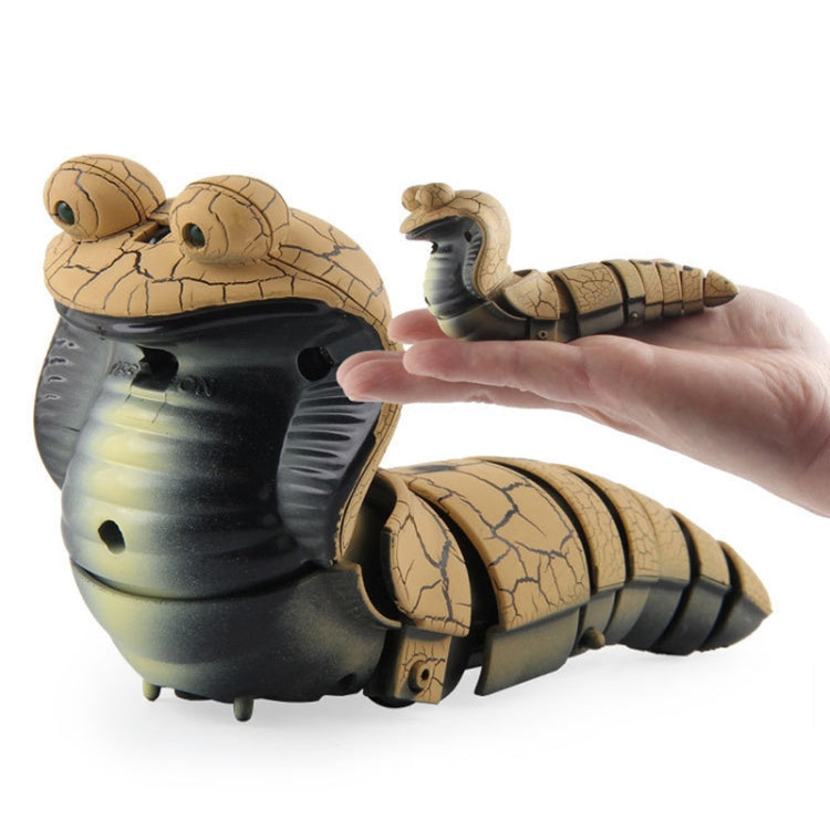 Gray cobra remote-control toy, side view with segmented body and adjustable stance.