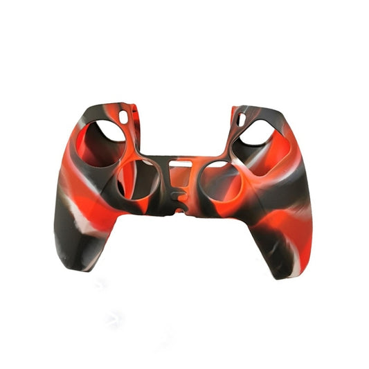 Silicone game controller handle covers, red and black camo pattern for controller grips