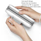 Double-sided magnetic window wiper with two parts rotated for opening, hands holding device
