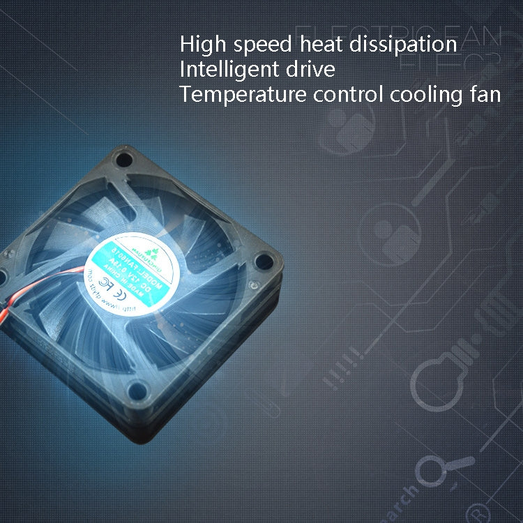 Intelligent pulse charger cooling fan and heat-dissipation module on circuit board