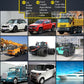 Battery charger use collage with cars, trucks, and ships showing adjustable charging