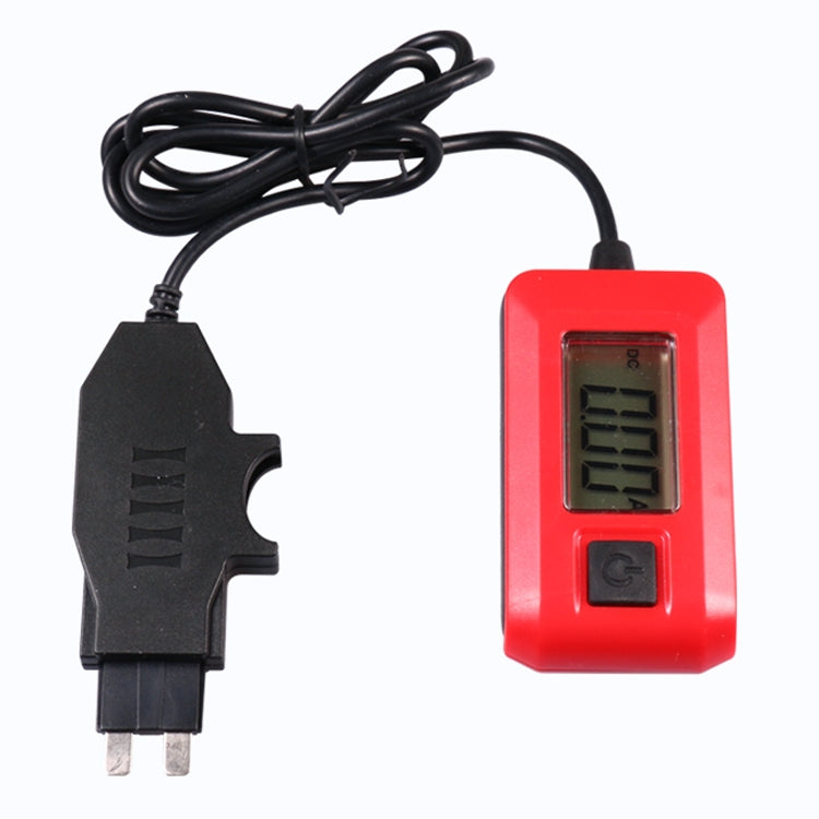 Red fuse current detector unit with LCD window and black fuse test socket cable