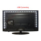 USB LED strip light with USB connecting port and evenly spaced bright diode segments