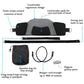 Neck traction hammock with foam pads, ear cushions, bungee cord, and carry bag
