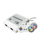 White mini 8-bit TV game console with gray controller, front AV ports and D-pad