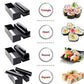 Sushi mold set with triangle, heart, round, and square shape frames